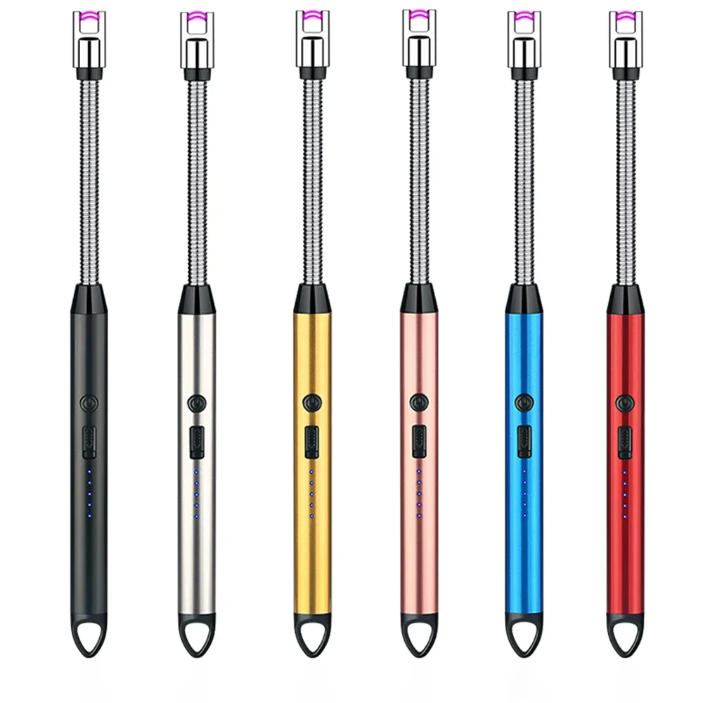 Новинка USB электрическая длинная кухонная зажигалка вращающаяся на 360 ° свеча