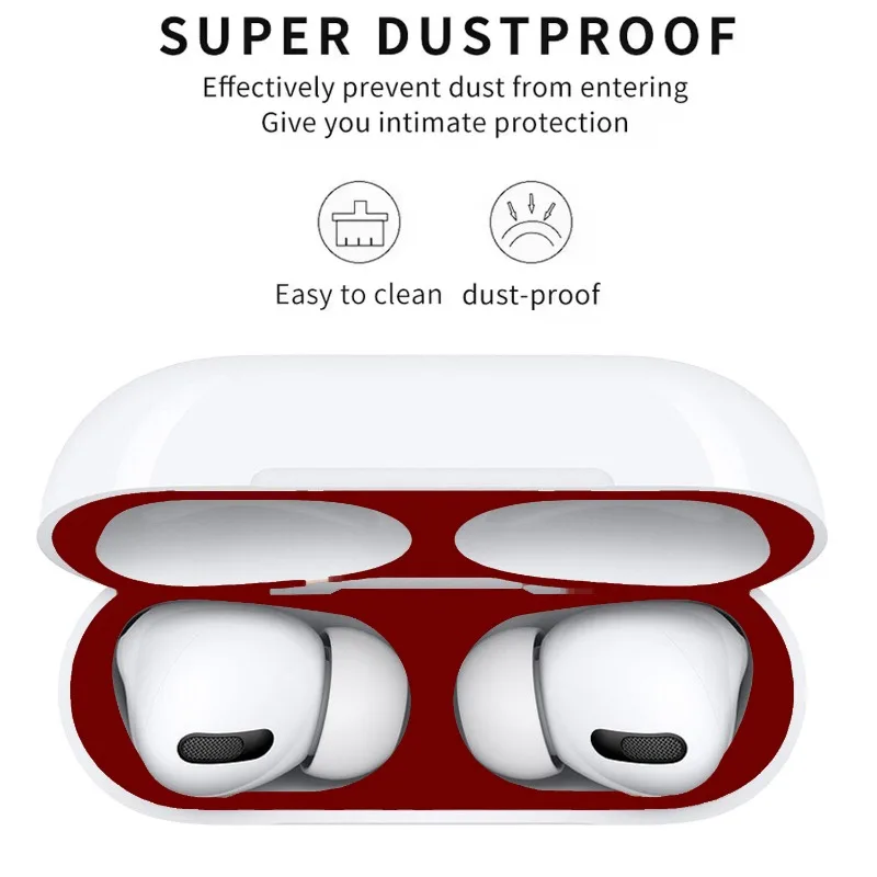Фото Металлическая пылезащитная пленка для Airpods Pro3, наклейка, ультратонкая пылезащитная пленка, полное покрытие, защита от царапин, аксессуар для Airpods Pro3 №5