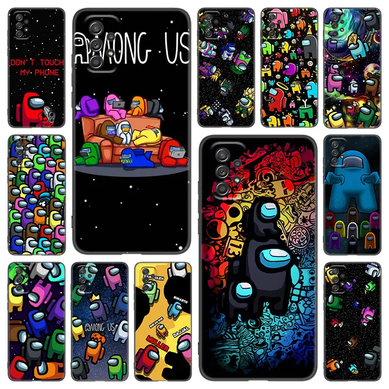 hot game among us phone case for samsung galaxy a21 a30 a50 a52 s a13 a22 a32 a33 a53 a73 5g a11 a12 a31 a51 a70 a71 a72 cover free global shipping