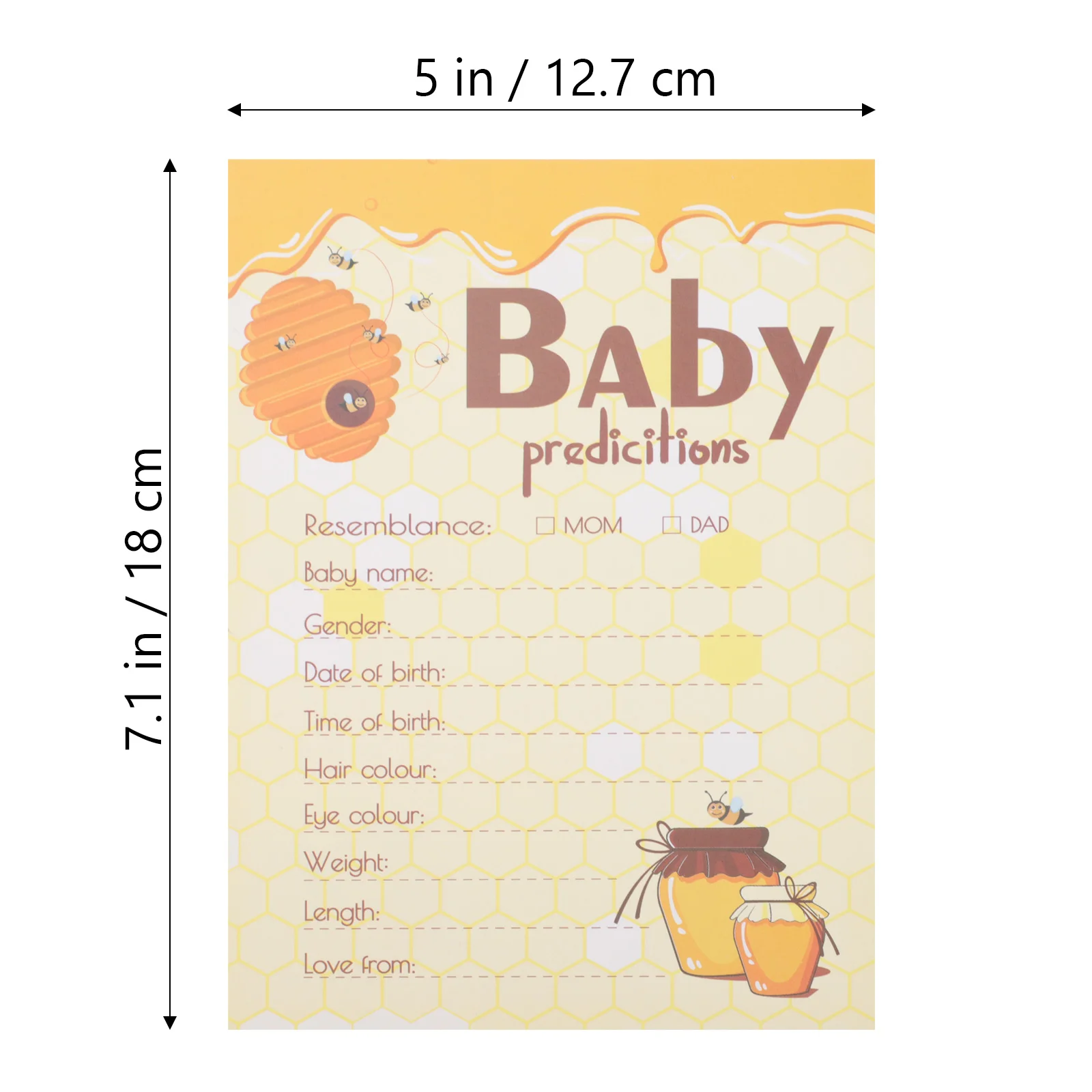 

20pcs Prediction Cards New Parent Gender Reveal Cards Baby Shower Party Favors