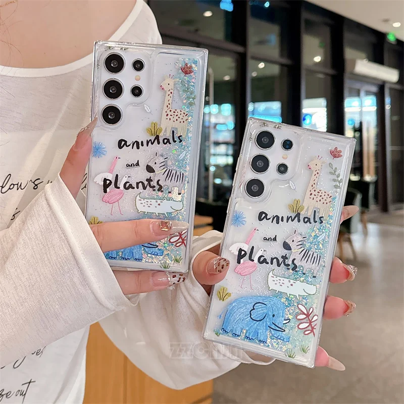 Светящийся китовый дельфин для Samsung Galaxy S24 Ultra S23 FE S22 S21 S20 Note 20 10 Plus чехол с