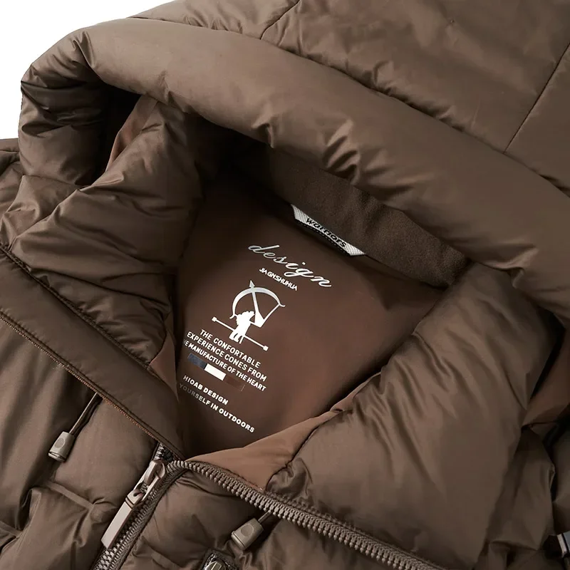 Короткий пуховик с капюшоном стеганый утиный пух мужские легкие стеганые куртки