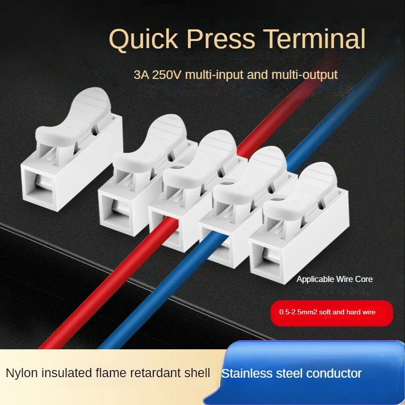 

3A Quick Press Detachable Type Wire Terminal Connectors 2 In 2 Out