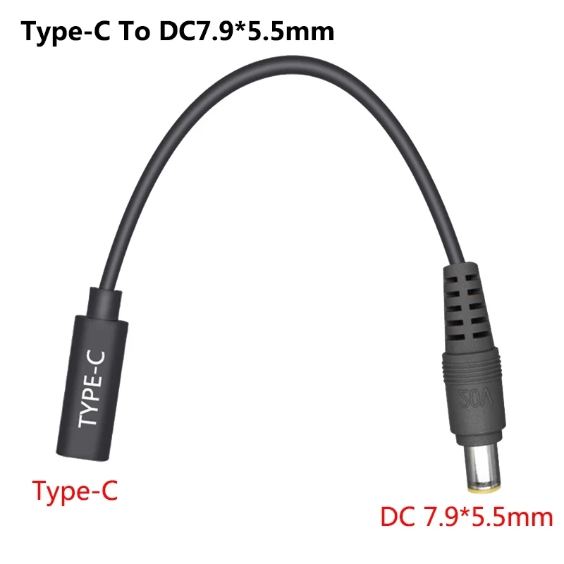 

USB Type-C гнездовой разъем для DC7.9 * 5,5 мм Штекер кабель питания для быстрой зарядки DC7955 PD подставка для ноутбука соединитель зарядное устройств...
