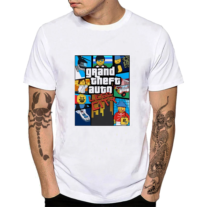 

Футболка из хлопка, с принтом «Grand Theft Auto Game»