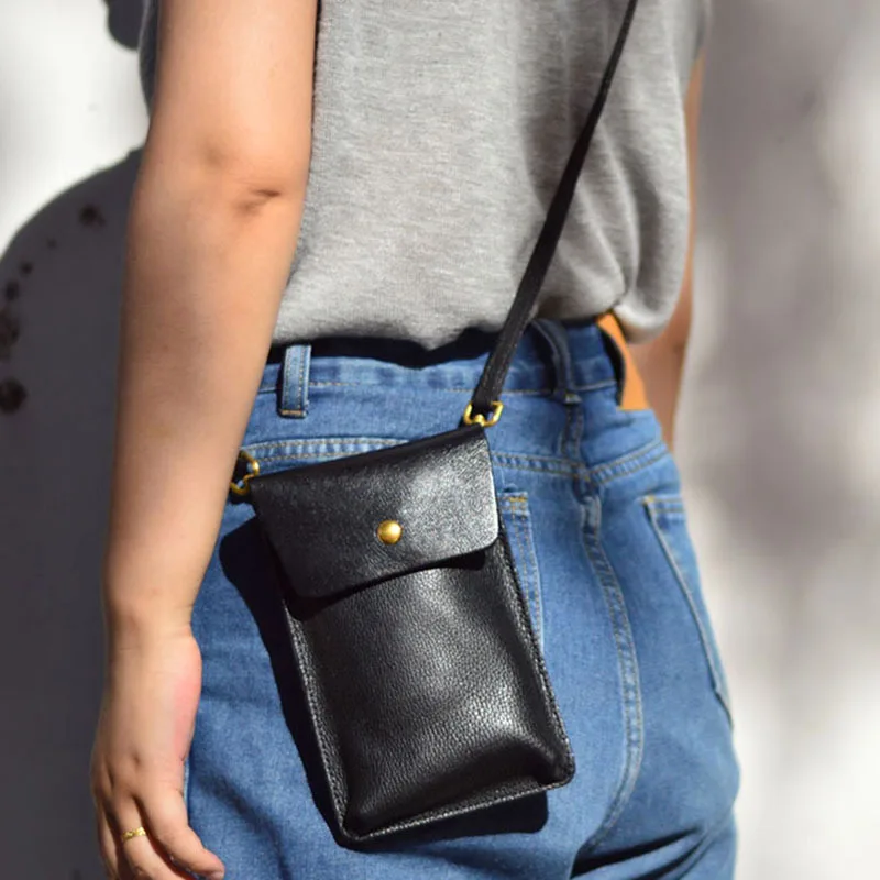 Женская сумка-Кроссбоди AETOO кожаный стильный мини-кошелек из воловьей кожи с