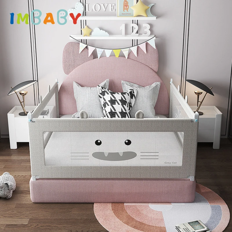 Foldable Bed Safety Rails for Babies Cartoon Children Sleeping Playpen Baby Safe Barrier Gate Bed Playground Fences for Children