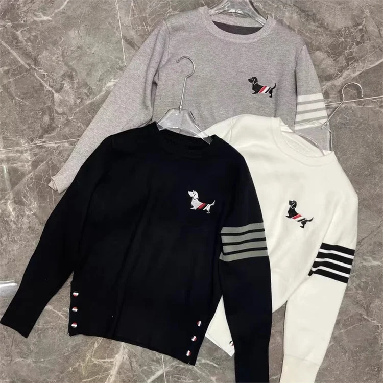 

TB Wool Embroidered Puppy Pullover Sweater