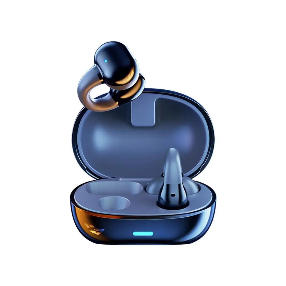 

Bone Conduction Blue-toothcompatible 5.3 Headphones Wireless Ear Clip Sports Earphones With Noise Reduction Mic