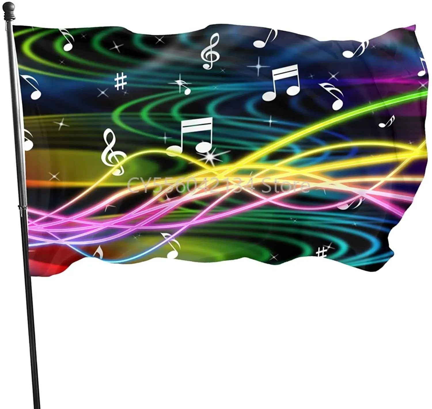 

Colorful Galaxy Music Notes flag Home Decoration Outdoor Decor Polyester Banners and Flags 90x150cm 120x180cm