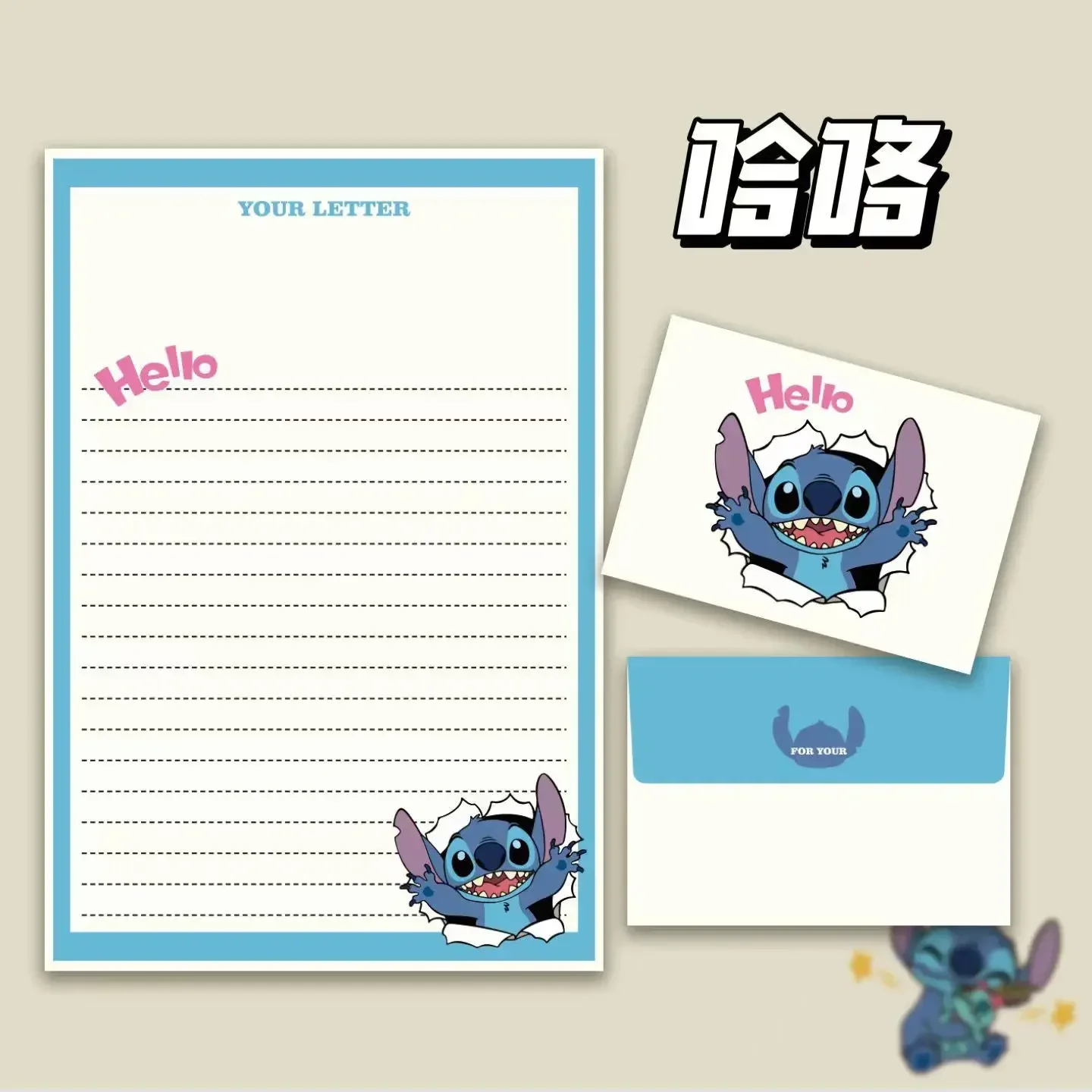 4 шт./компл. набор мультфильмов Disney Cute Stitch креативная поздравительная открытка