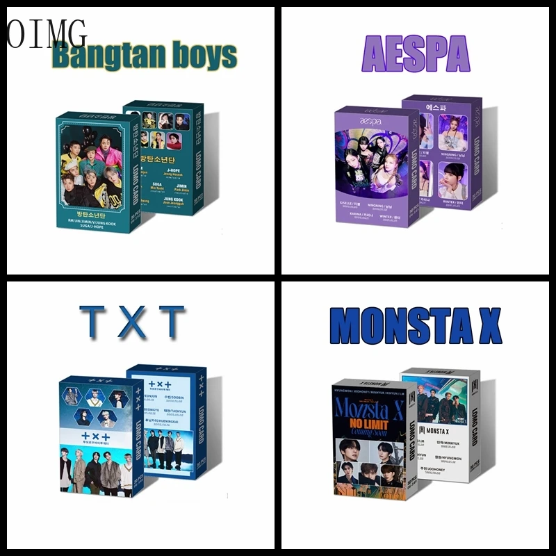 

30 шт./корт. Kpop Bangtan Boys открытка бродячие дети ENHYPEN IU TXT ASTRO GOT 7 MONSTA X AESPA LomoCard новый альбом фото открытка веер подарок