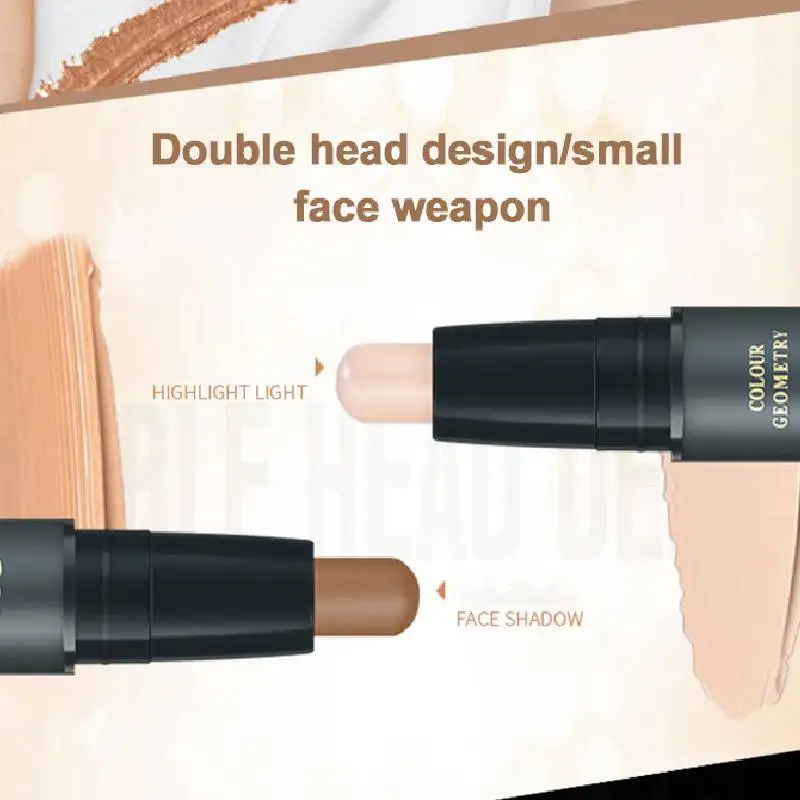 

3D Double Head Corrector Contour Stick Makeup Bronzers Highlighters Pen Cosmetic Highlighter Face Concealer Contouring Makeup