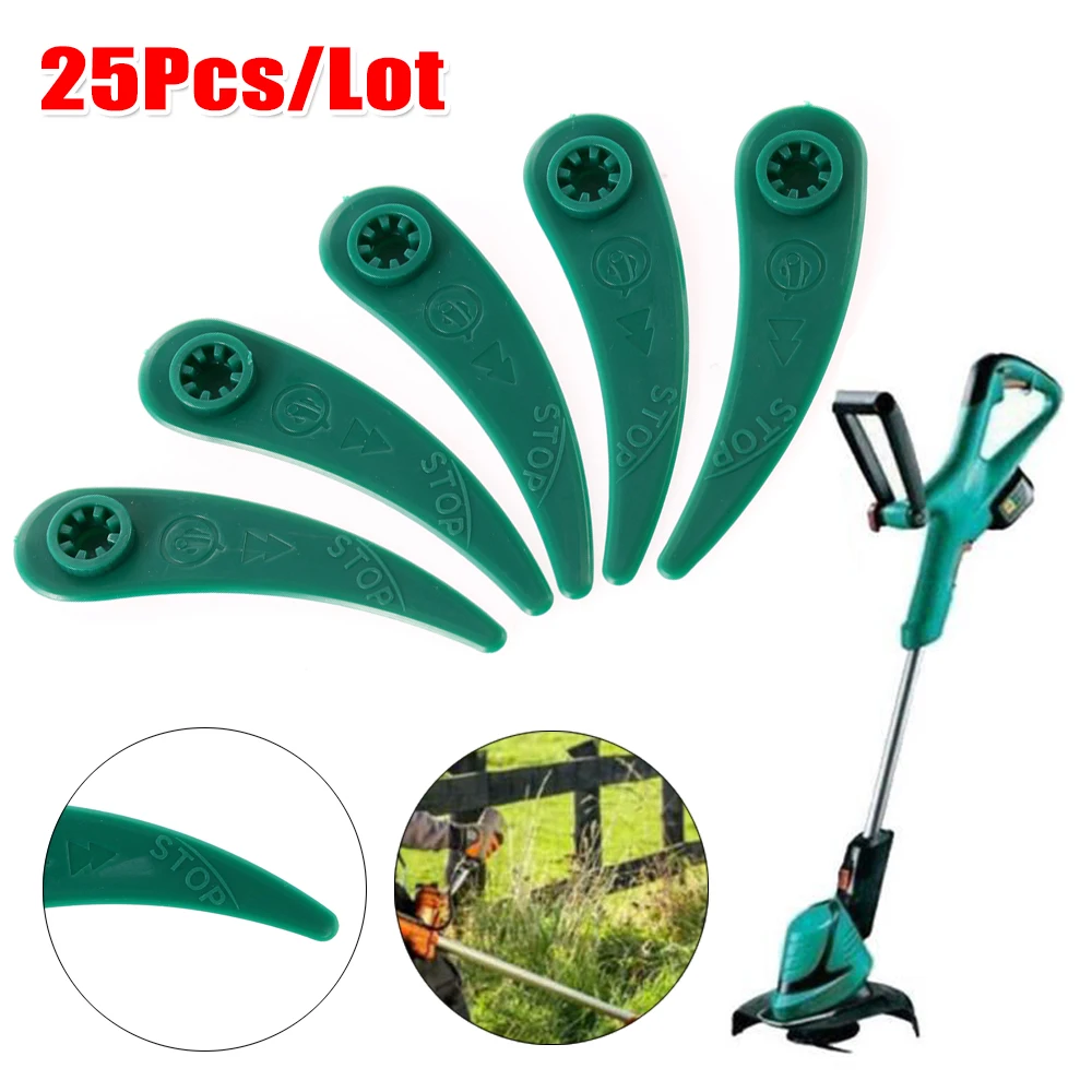 

25PCS/Lot Grass Strimmer Trimmer Replacement Plastic Blades Garden Lawn Mower Tool Accessories For Bosch ART 23-18 Li/26-18Li