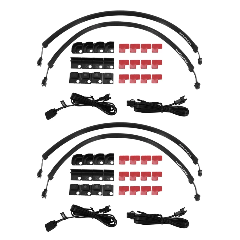 

4X PHANTEKS Combo Light Strip ARGB Neon Computer Case Decoration LED Strip 5V 3PIN Light Header AURA 400Mm