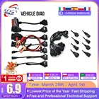 8 шт. Грузовик Кабели для диагностический инструмент для грузовых автомобилей, OBD2 кабель диагностический Соединительный адаптер для Renault для Benz для VolvoSCANIAчеловек