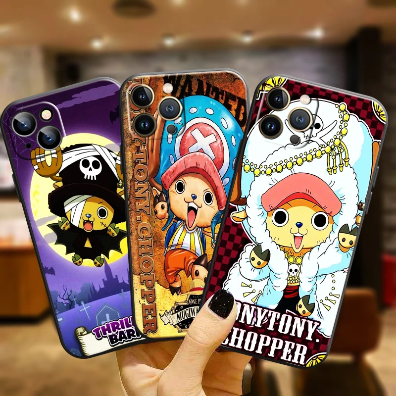 

Tony Tony Chopper ONE PIECE For Apple iPhone 11 12 13 Pro Max 12 13 Mini X XR XS Max SE 6 6S 7 8 Plus Phone Case Black Back