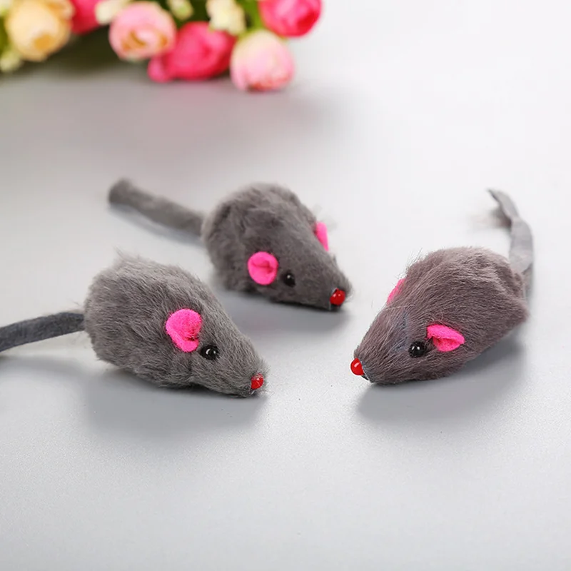 

5pcs Stuffed Mice Plush Cat Accessories Soft Pet Items Interactive Scratch Things Products Games Play Scratching Cute Have Fun
