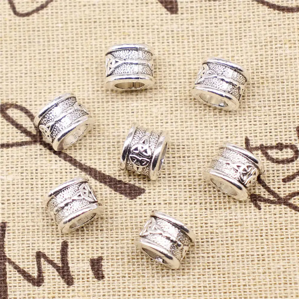 

Celtic Symbol Big Hole Beads Man Jewelri Wedding Diy 11X8mm Antique Silver Color 5 Pieces