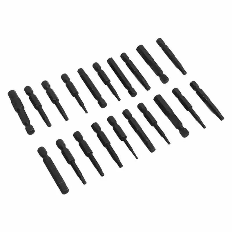 

Magnetic Hex Screwdriver Bit Set Hex Power Bits S2 Alloy Steel Clear Laser Scale Phosphate Finish Corrosion Resistant with