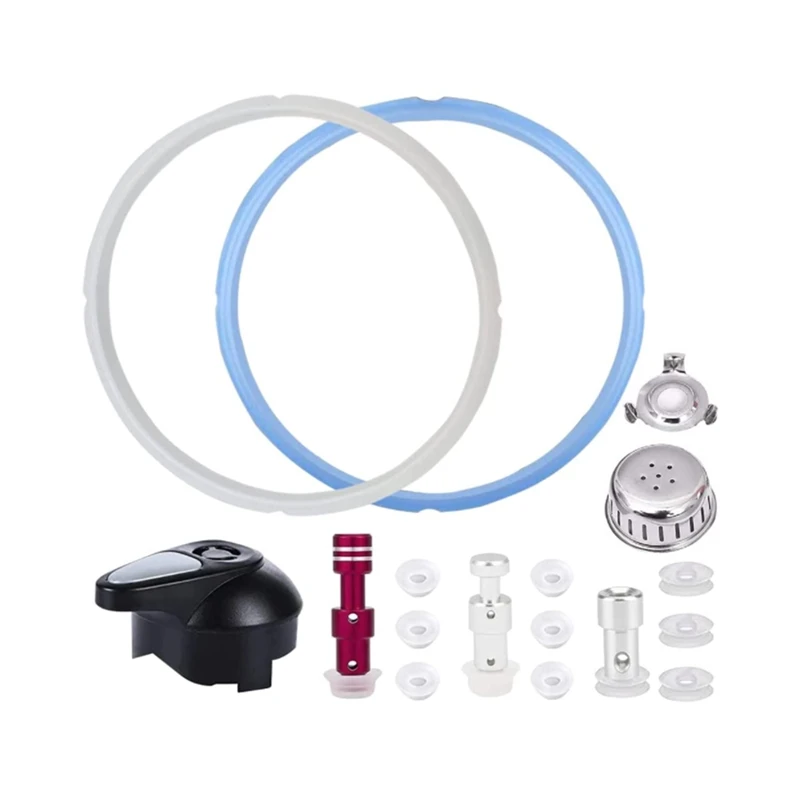 

Sealing Ring&Steam Release Handle,Float Valve Replacement Parts With Anti-Block Shield For Instantpot IP-LUX50,IP-LUX60
