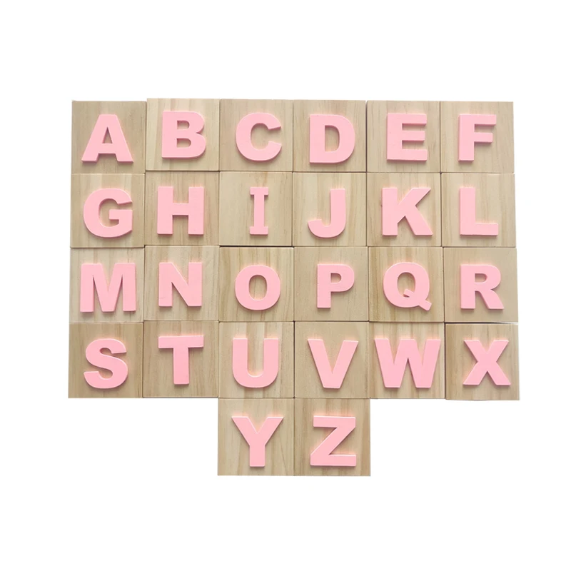

Large Cube Letter Wooden Baby First Name Cubes Personalized ABC Blocks Kids Nursery Room Decorations Preschool Learning Toys