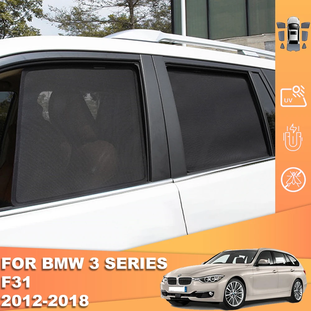 

For BMW 3 Series F31 Touring 2011-2019 Car Sunshade Magnetic Front Windshield Mesh Curtain Rear Side Window Sun Shade F 31 330i