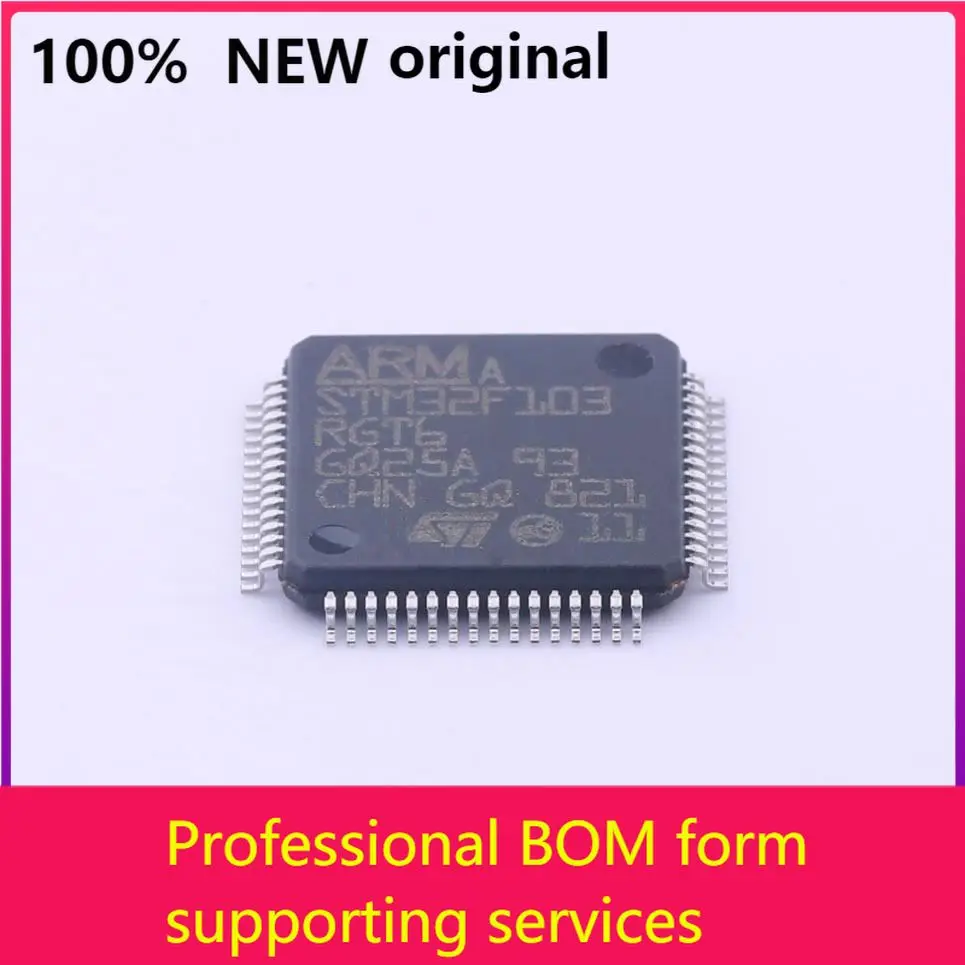 

MCU 32-bit STM32F ARM Cortex M3 RISC 2,5 КБ Flash 3,3 в/в 64-контактный LQFP-лоток STM32F103RGT6100 % оригинал