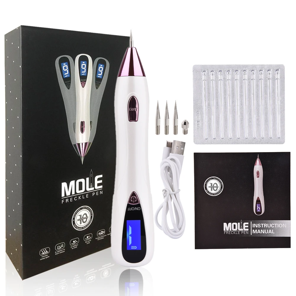 Laser Mole Tattoo Freckle Removal Pen LCD Professional Sweep Spot Wart Corn Dark  Remover 9 Speed Skin Care Salon Beauty Tool