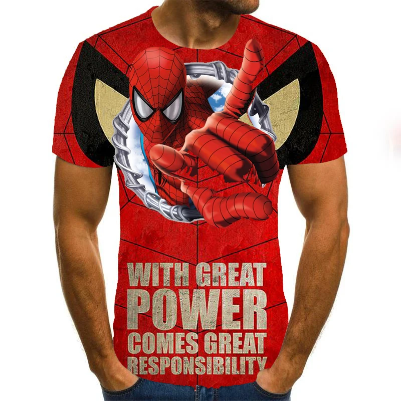 

2022 Men's Creative Comic Print T Shirt Venom Superhero 3D Short Sleeve