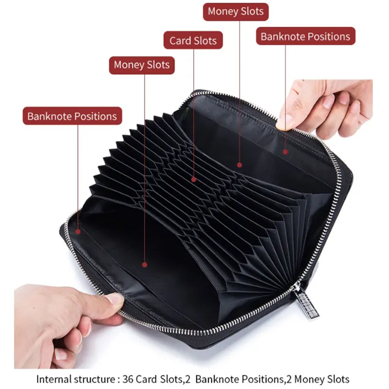 Мужской кошелек из натуральной бычьей кожи с защитой от кражи