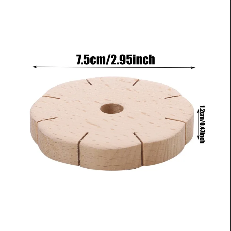 Деревянная веревочная оплетка круглый браслет вязание Kumihimo диск лоток плетеный