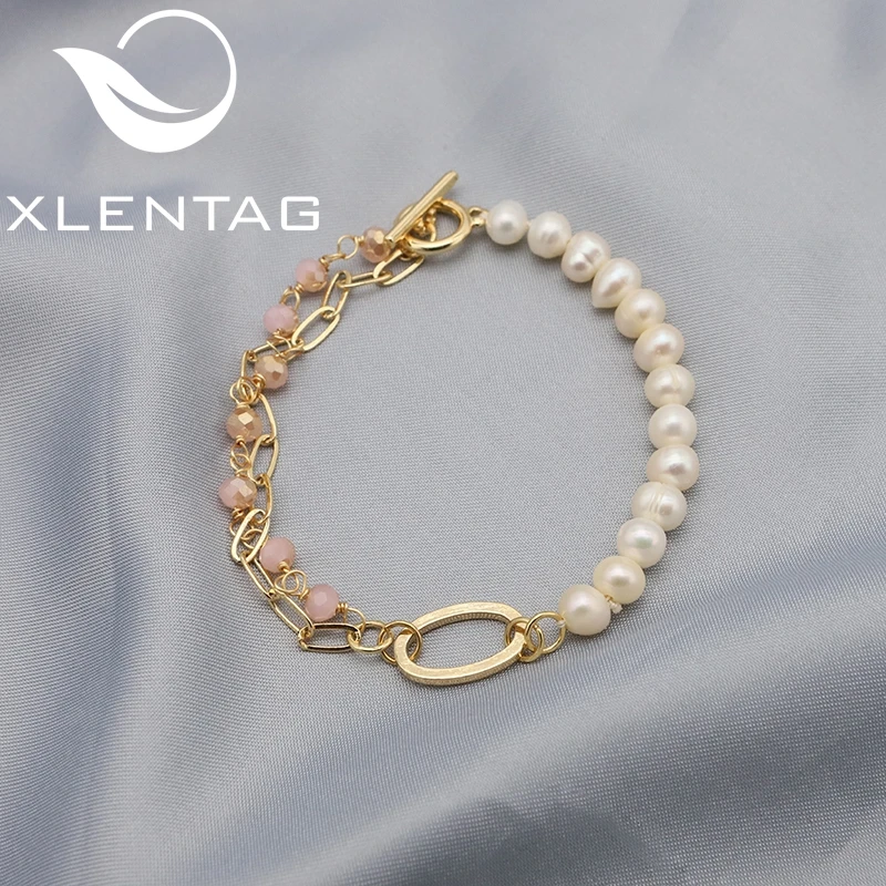 

XlentAg 100% Natural Tahitian Rotundity White Pearls Irregular women's Bracelets Luxury Fashion Fine Jewelry Thanksgiving Gifts