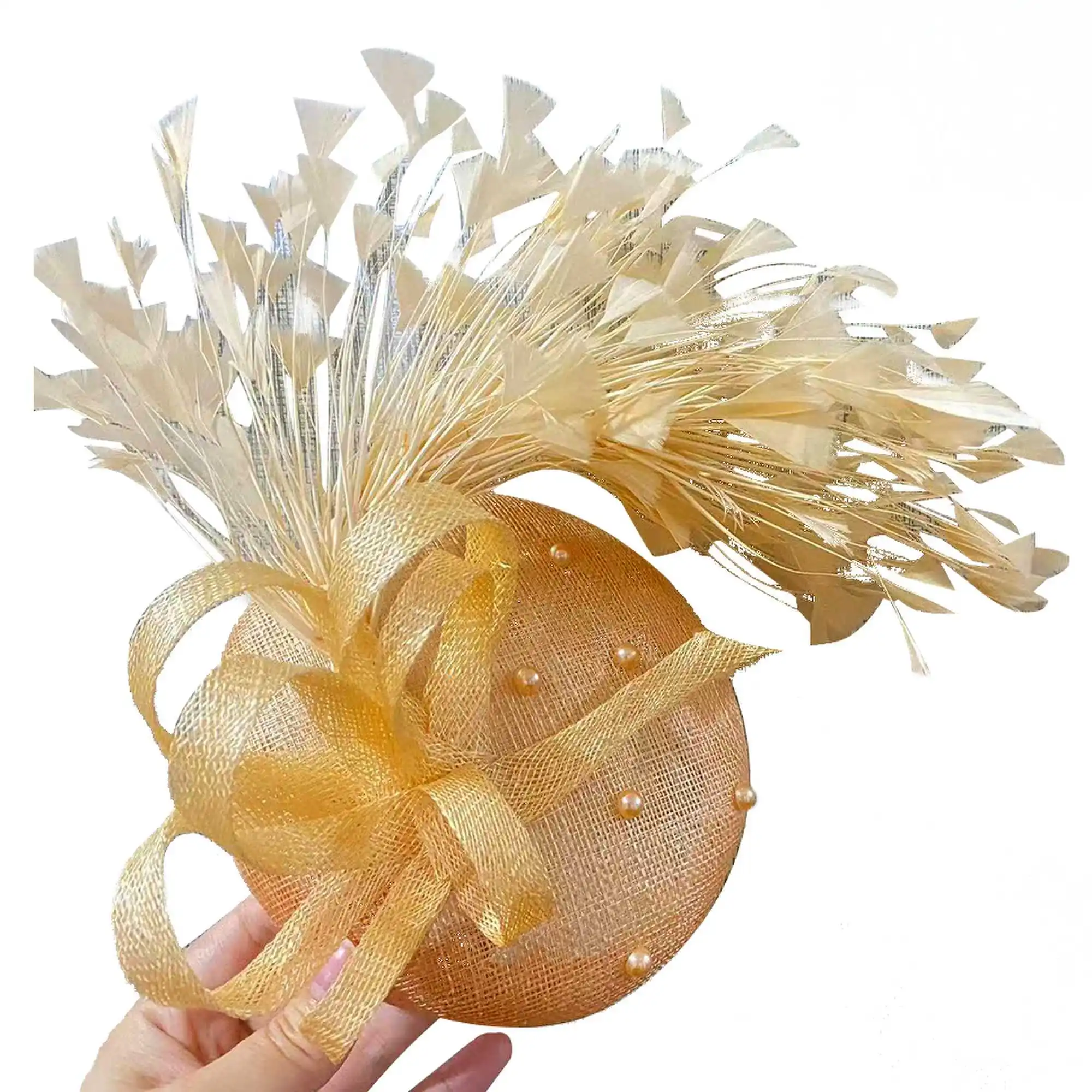 Высокое качество Sinamay невесты свадебные аксессуары для волос коктейльные гонки