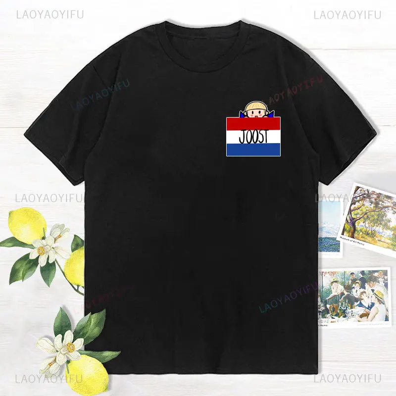 Хлопковая футболка I Love Joost Klein новинка модная Повседневная с коротким рукавом и