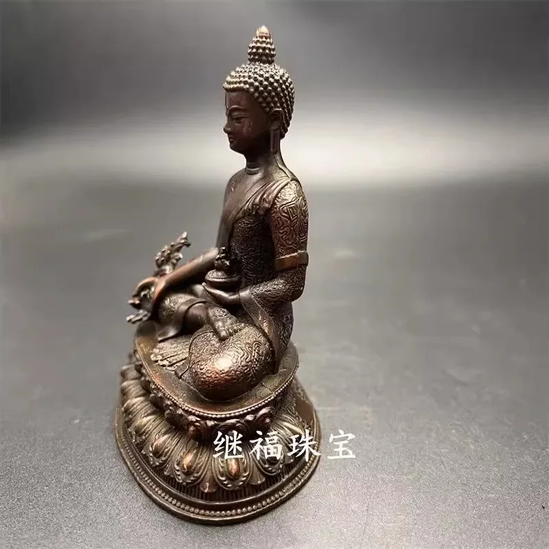 Chinse Буддизм Античная бронза Резная медицина Будда Амитабха Статуя Будды Ремесла