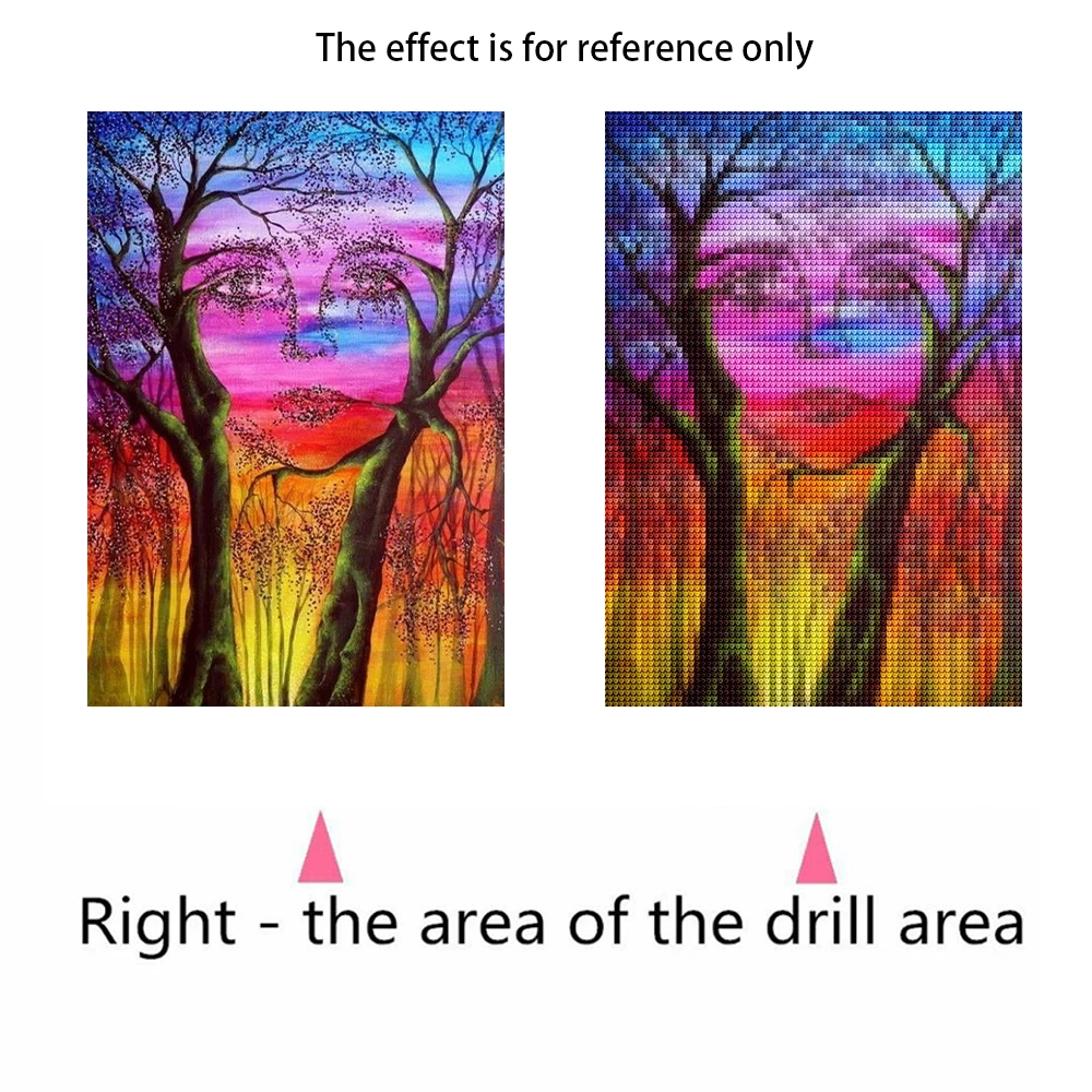 5D алмазная живопись полная абстрактная Алмазная мозаика с рисунком дерева жизни