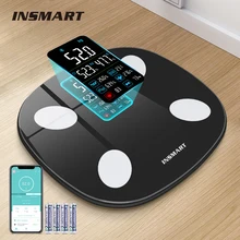 INSMART Body Digital Scale Weight Scale Smart Balance Bioimpedance Body Fat Floor Bathroom Scales BMI Body Composition Analyzer