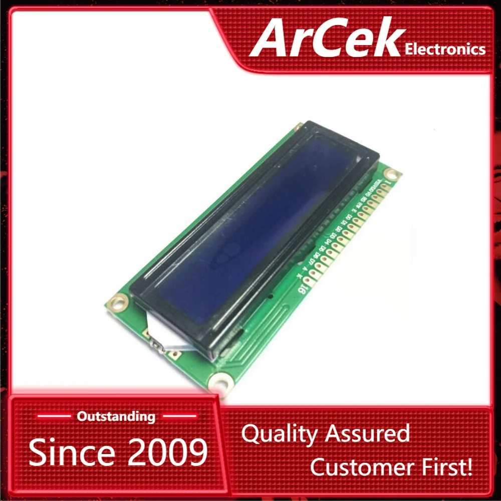 Плата адаптера диагональю 1602 дюйма, 16x2, HD44780 для Arduino, 5В, ЖК-дисплей, синий экран 1602A, последовательный интерфейс IIC/I2C PCF8574, комплект для самостоятельной сборки модуля