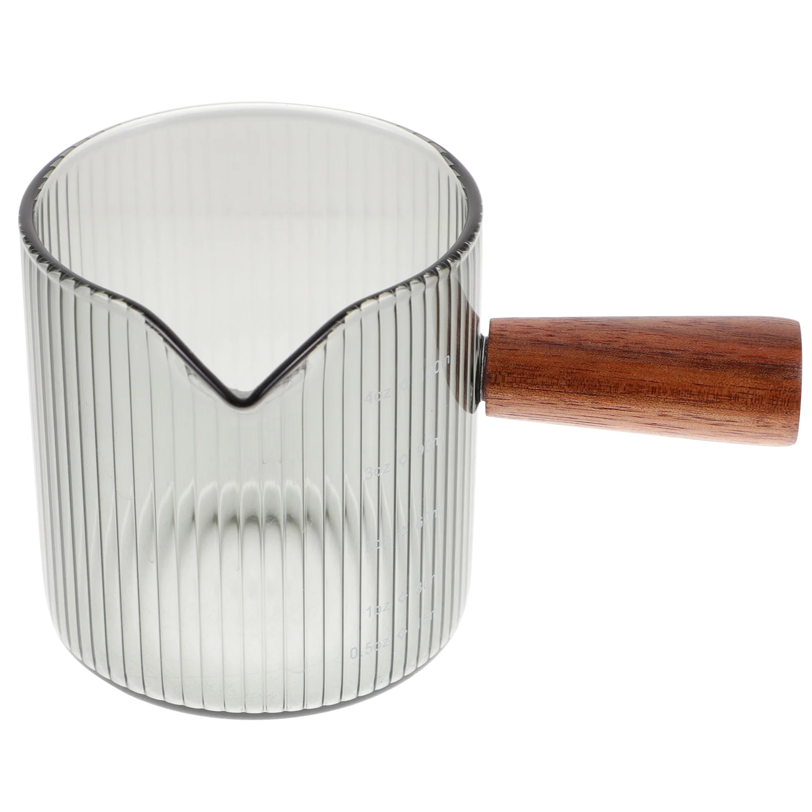 

Small Wooden Milk Cup Cream Dispenser Glass Pitcher Mini Measuring Clear Espresso Cups Jug Multi-function Coffee