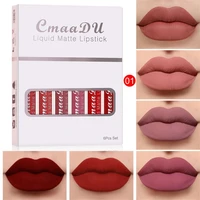 new 6pcsbox of waterproof matte nude velvet lip makeup long lasting lipstick make up 18 color liquid lipstick cosmetics