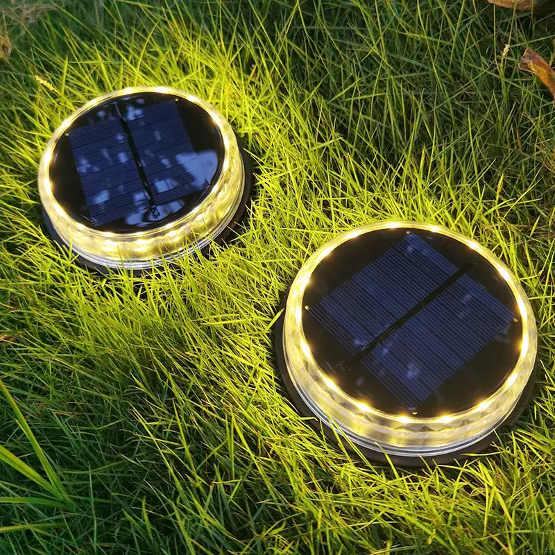 

Hot Sale New Solar Buried Lights 17 LED Underground Lamp Outdoor Courtyard Garden Insert LED Colorful Lawn Landscape Lamp