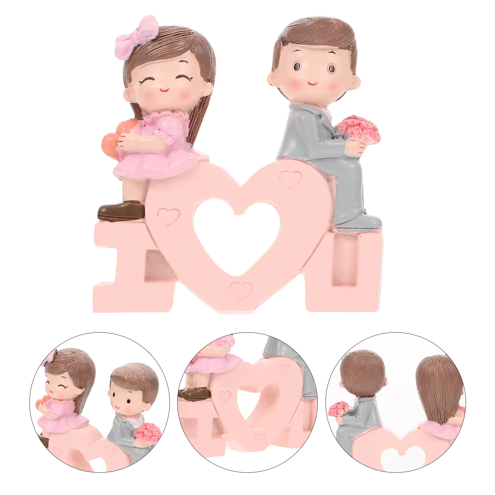 

Weddingornament Day Couple Figurine Romantic Valentinecar Sculpture Adornment Statue Groom Ornaments Bridefigurinesdecor