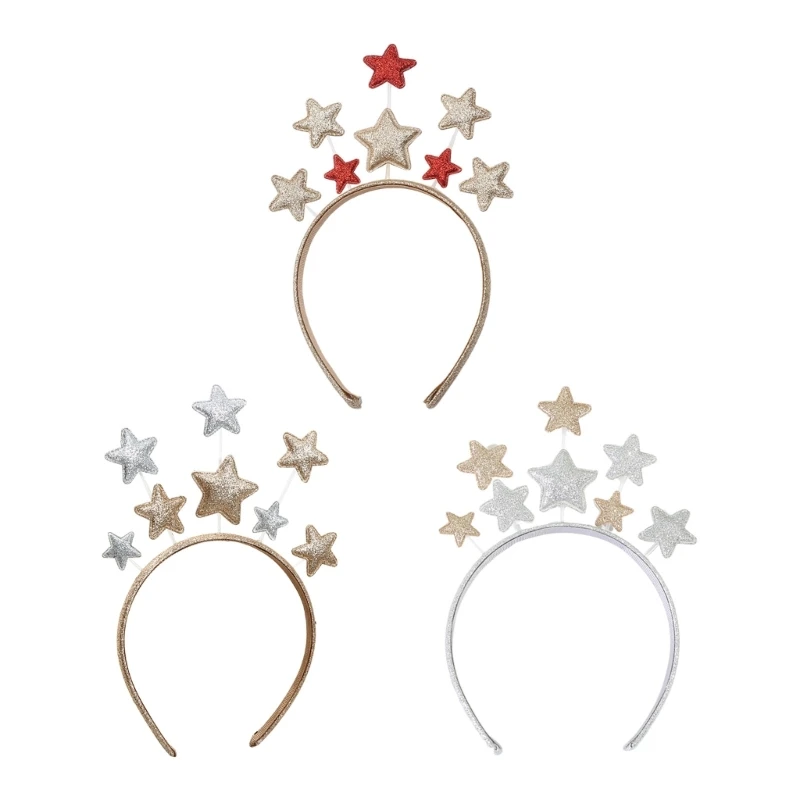 

Dainty Sequins Five-pointed Star Shape Headband Festival Presents for Family Kid