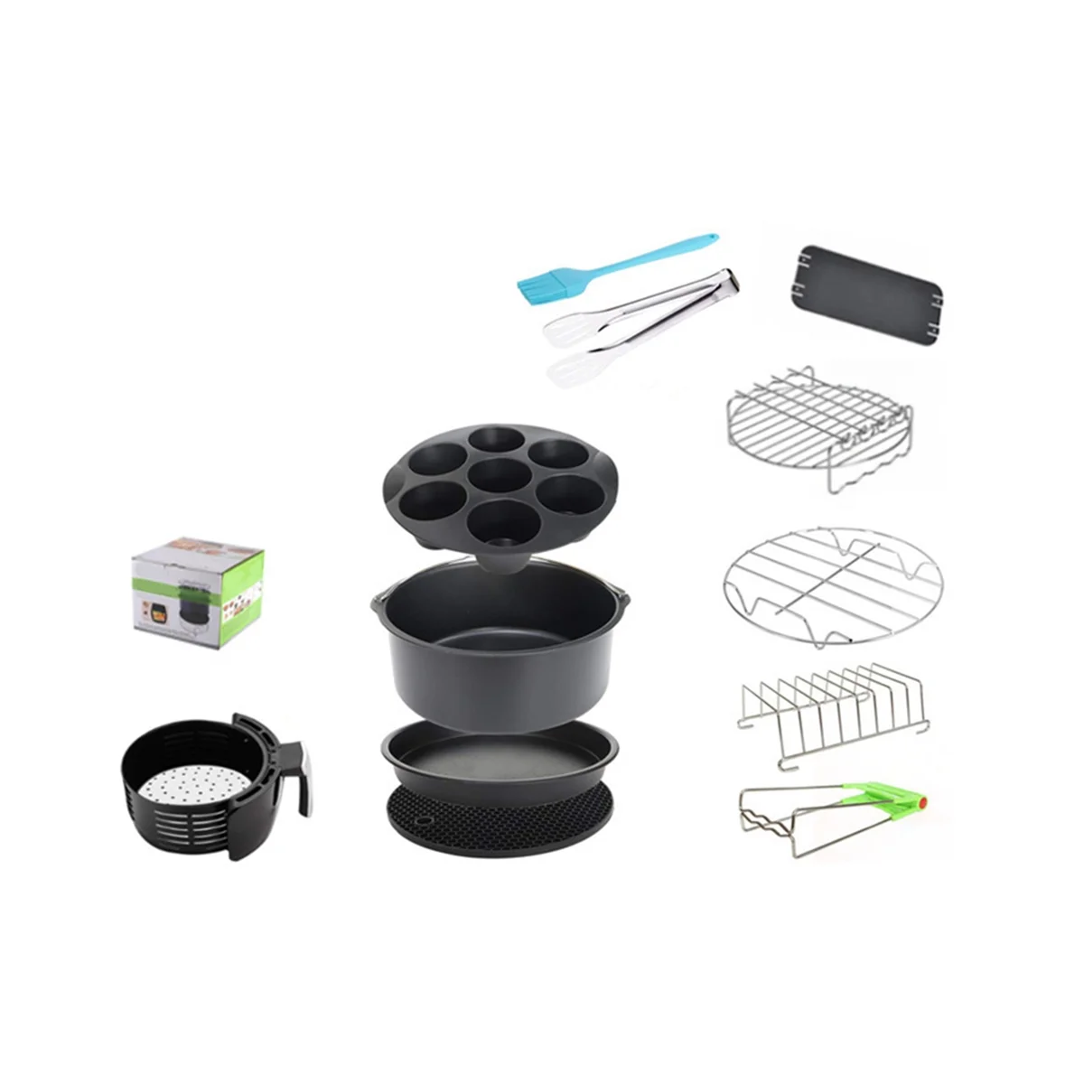 

Accessories 8-Inch Set Baking Basket is Applicable to 8-Inch 12-Piece Set 4.8Qt-7.2Qt-Up Non-Stick Coating