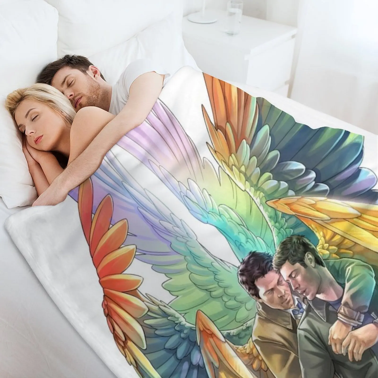 Одеяло Destiel Rainbows