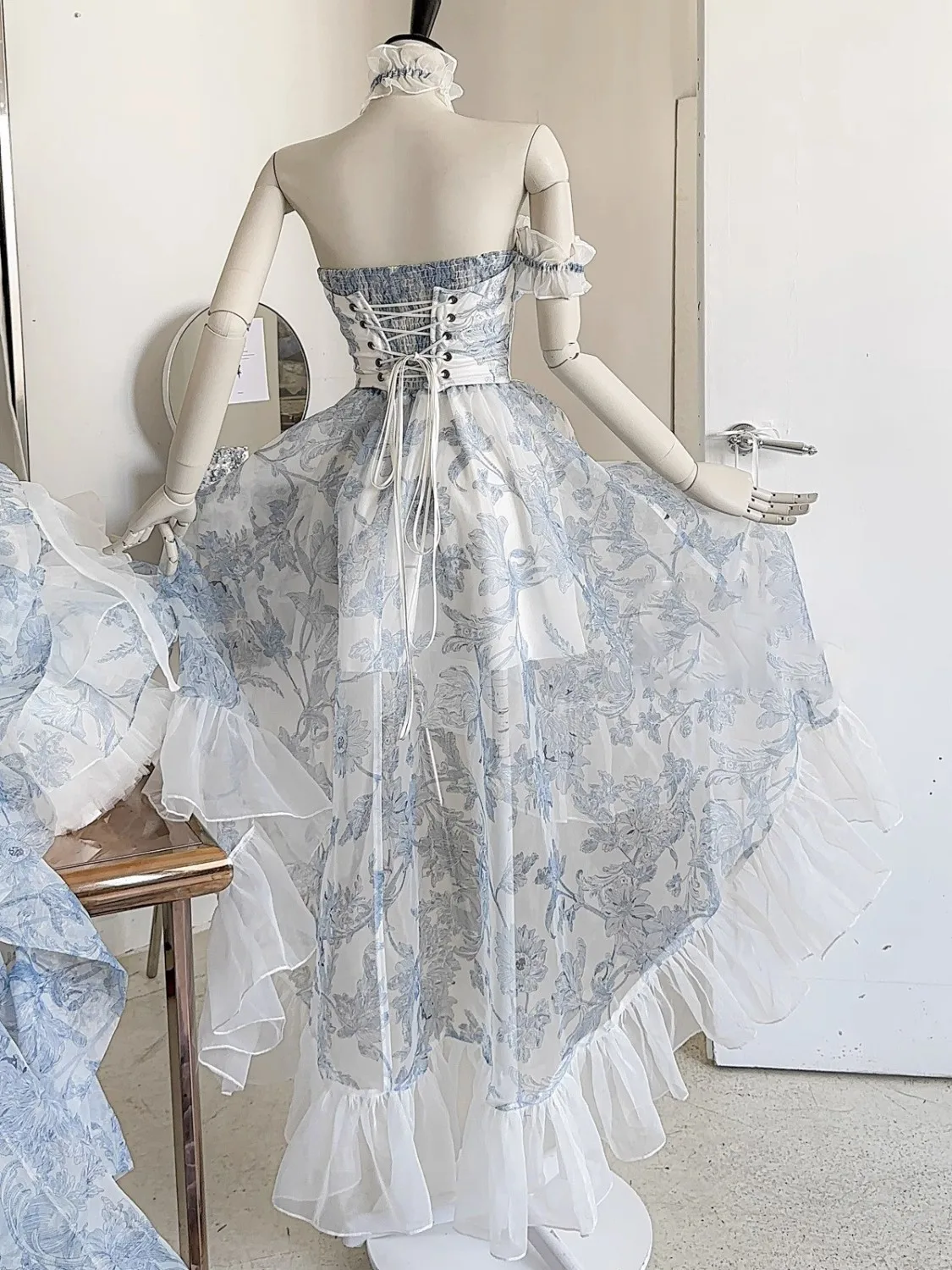 Японское женское шикарное асимметричное платье винтажное летнее мини на день