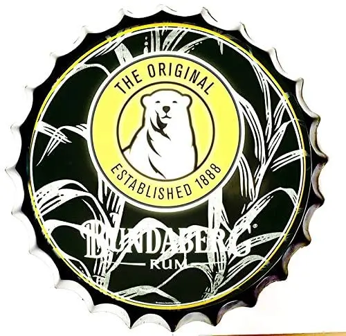 

Royal Tin Sign Bottle Cap Metal Tin Sign Bear Diameter 13.8 inches, Round Metal Signs for Home and Kitchen Bar Cafe