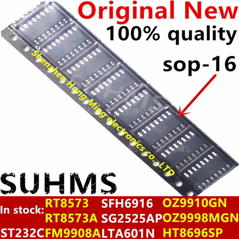 Микросхема RT8573 RT8573A ST232C ST232CDR SFH6916 SG2525AP LTA601N OZ9910GN OZ9998MGN HT8696SP FM9908A SOP16