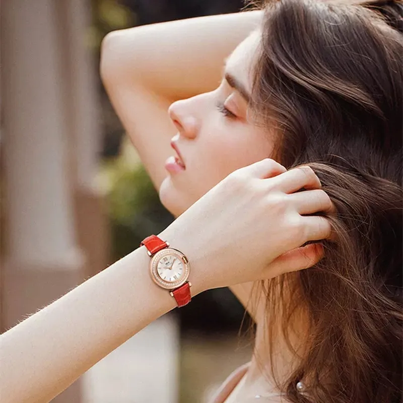 CARNIVAL Brand Fashion Wrist Watch For Women Ladies Luxury Rose Gold Case Sapphire Quartz Wristwatch Waterproof 2023 Reloj Mujer enlarge